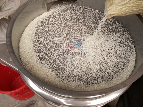 大米分级旋振筛试机现场