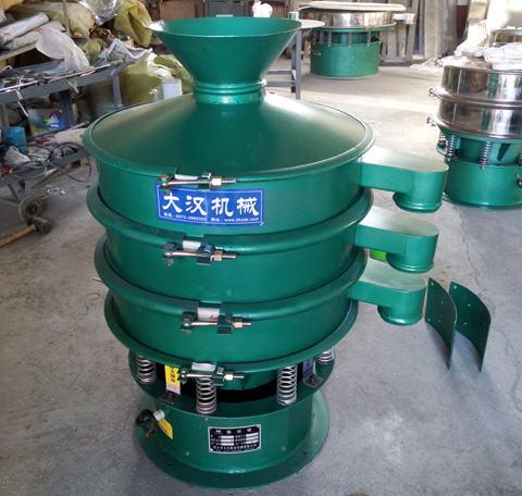 荞麦粉旋振筛试机现场