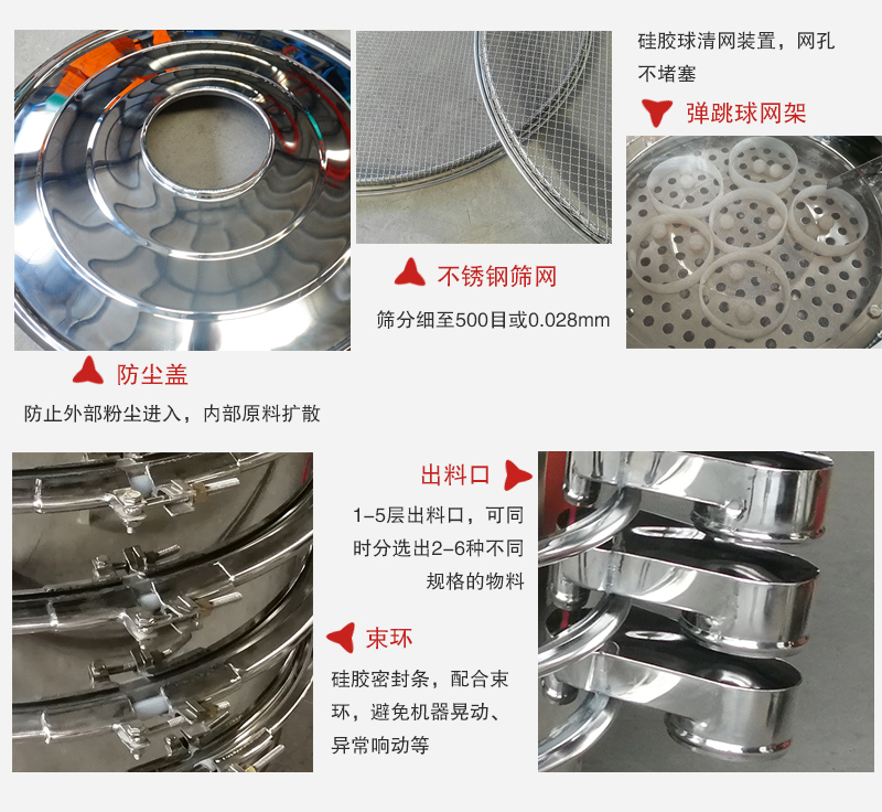 全不锈钢旋振筛细节